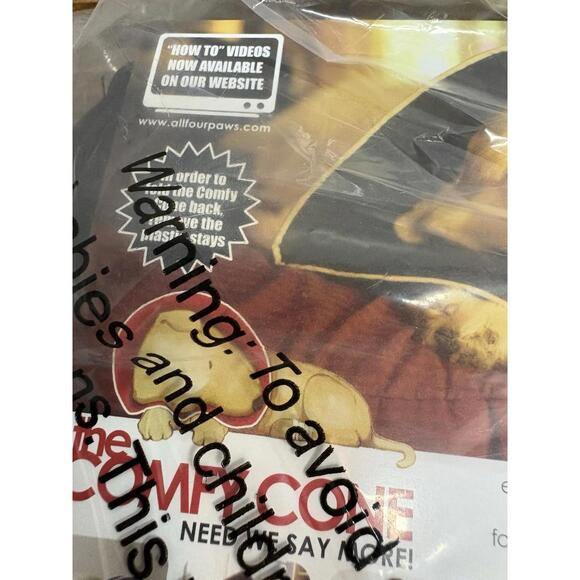 The Comfy Cone Soft Recovery Collar by All Four Paws for Dogs Black Size Large - Picture 5 of 9